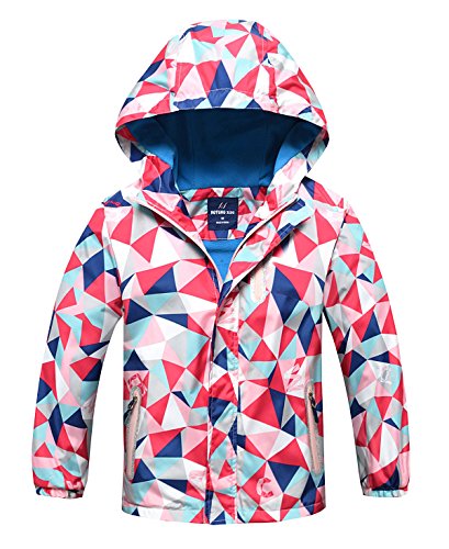 Couverture Vent Pluie LAUSONS Veste Garçon Imperméable - Blouson Outdoor Doublure Coton - Bleu Foncé Coupe-vent Enfant Outdoor
