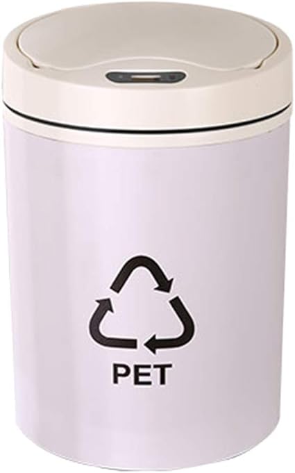 LIUSHI La Basura de Lata Redonda Sensor Bin Pequeño, Basura