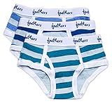 Feathers Boys Multi Stripe Snug Fit Tagless Briefs Underwear - 100% Cotton Super Soft Briefs,size 5,(3/pack)