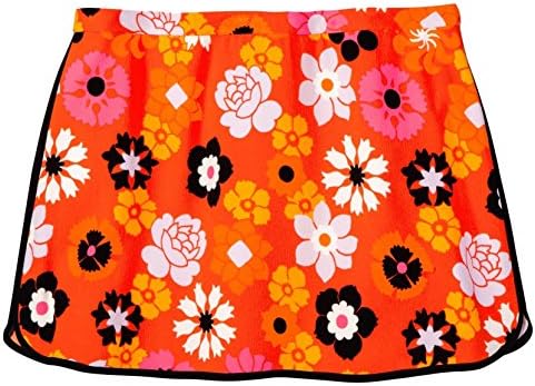 Women's Retro Floral Pebble Crepe Skirt