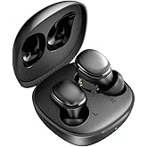 Kamon K11 Wireless Earbuds with Wireless Charging Case, Bluetooth 5.3, Touch Control Waterproof, in Ear Stereo Headphones Built in Mic Headset Premium Sound for iPhone 14, 13, Samsung, Sport (Black)