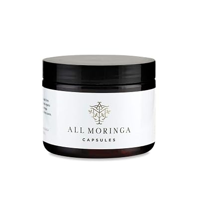100% Moringa Oleifera Capsules Herbal Dietary Supplement, Made with All-Natural Organic USDA Moringa Oleifera Leaves, 120 Capsules 400 mg each, Excellent Source of Vitamins, Minerals and Amino Acids
