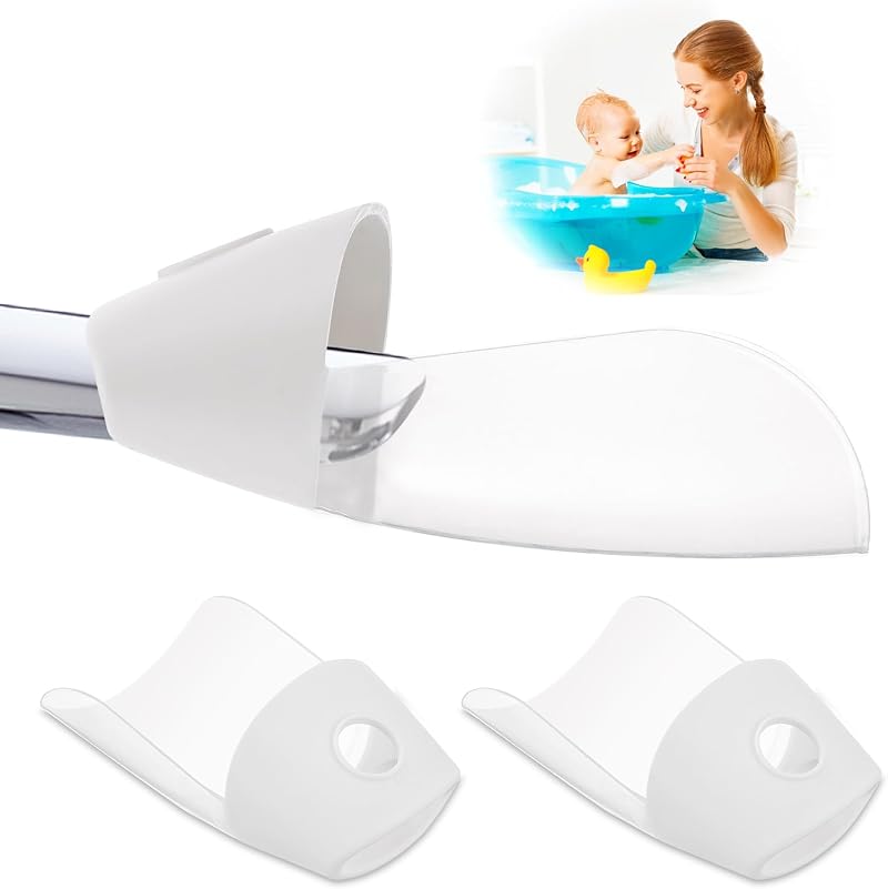 COMNICO 2 Pack Faucet Extender Toddler Bath Helper Sink Spout Tub Extender