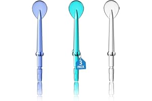 Tongue Scraper Attachment Replacement Compatible with Waterpik Water Flosser, BOEEA Tongue Cleaner Tip for Waterpik Flosser, Oral irrigator Tongue Cleaner Tips, 3 PCS