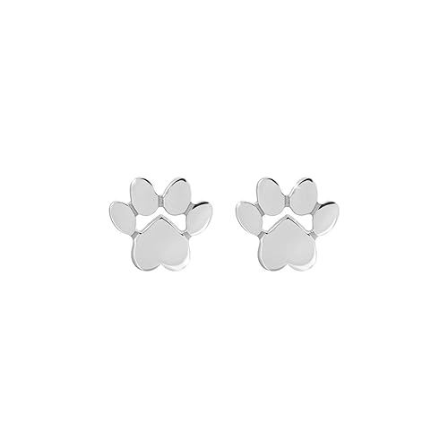9ct gold paw print earrings