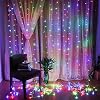 Lichtgordijn met USB-aansluiting, led-gordijn, voor binnen en buiten, waterdicht, decoratie, decoratie voor Kerstmis…