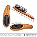 Spornette Carry On Wooden Handle Oval Cushion Mini Hair Brush #30-C Travel Size Brush Fits in Purse or Carry-On Bag for Quick Brush Outs, Detangling, Styling, Smoothing Thick, Normal & Thin Hair