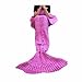 FYHAP Mermaid Blanket, Mermaid Tail Blanket Soft All Seasons for Kids,Sofa Quilt Living Room Super Sleeping Bags (Kids Pink)