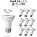 LED PAR20 Dimmable Flood Bulb, 9 Watt - 500 Lumens - 50W Replacement - 3000K Bright White - UL Indoor/Outdoor Rated - 10 Pack