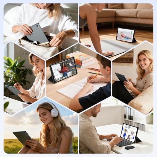 PIXGOOD 2K Android 15 Tablet, 36GB RAM+512GB ROM (2TB TF), 4G LTE + 5G WiFi, Tablet 10.6 Inch, Octa-Core, 2000 x 1200FHD, 8000mAh, 13MP + 8MP, GPS, Tablet with Keyboard (Grey)