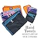 Yoga Mate Soft, Sweat Absorbent, Non-Slip Bikram Yoga Hand Size Towel, Coral Blue Tie Dye | Blue Trim