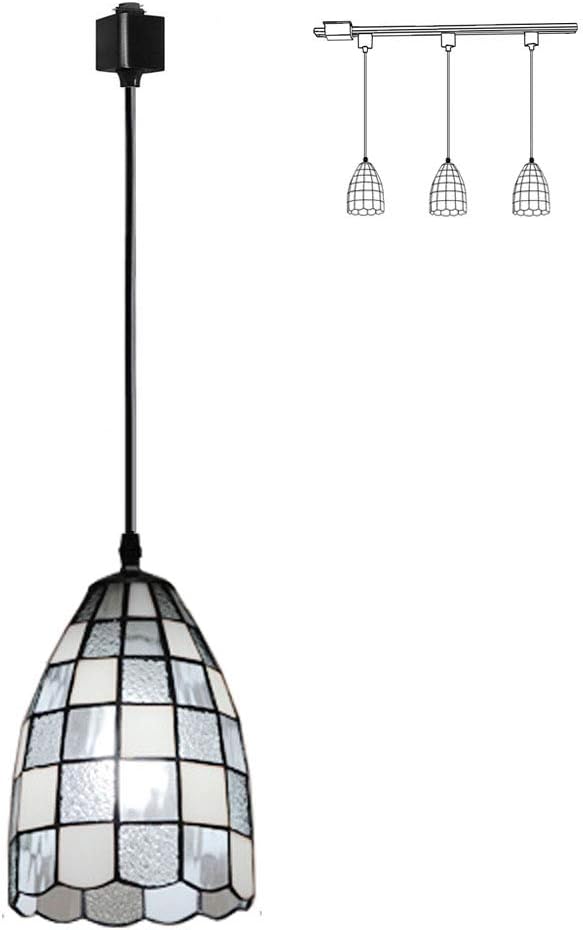Kiven Light H Type Track Pendant Lighting Tiffany Clear Glass Pendant