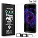BONUM l043 Samsung Galaxy S8 Screen Protector, Ultra High Definition Full Cover Easy-to-Install 3D Curved Ballistic Glass
