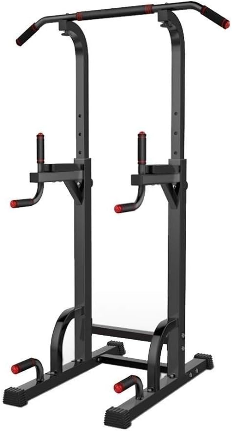 LLSZ Power Tower Adjustable Height Pull Up & Dip Station Multi-Function Home Strength Training Fitness Workout Station Home Gym Workout Bar and Outdoor Use