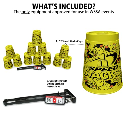 Speed Stacks Official Sport Stacking Set, Lucky Duck 12 Cups and
