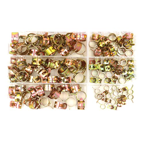 120 pcs Spring Band Type Action Fuel / Silicone Vacuum Hose Pipe Clamp Low Pressure Air Clip Clamp 7mm-17mm