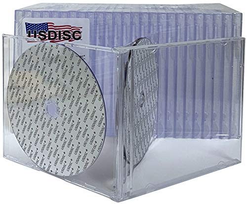 USDISC CD Jewel Cases Standard 10.4mm, Triple 3 Disc, Clear, Pack of 25