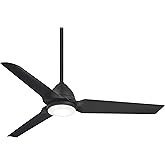 Minka-Aire F753L-CL Java 54 Inch Outdoor Ceiling Fan with Integrated LED Light in Coal Finish