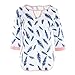 ROPALIA Women's Casual Leaves Print Blouse V-neck 3/4 Long Sleeve T-shirts Tops