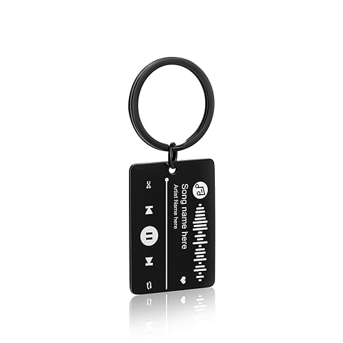 Personalized Music Scan Code Keychain Custom Scannable Music Song