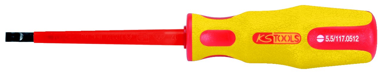 KS Tools 117.0518 10mm Ergo VDE Slot Screwdriver