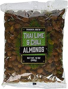 Trader Joe's Thai Lime &amp; Chili Almonds 12 oz (Pack of 2)