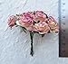 NAVA CHIANGMAI FLOWERS Artificial Mulberry Paper Rose Flower Pink Color Tone for Crafts, Scrapbook Flowers Embellishments,Paper Craft Flowers,Mini Decorative Flowers. (3 Color of Pink)