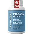 ALL-IN-ONE Lion's Mane 1,600 mg, Ginkgo Biloba 5,500 mg, Bacopa Monnieri 3,600 mg Bundle – Nootropic for Memory, Focus, and B