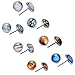 QILMILY Custom Galaxy Solar System Stud Earrings for Men Women,Sun and Moon Universe Eight Planets Statement Guardian Star Stud Earrings
