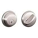 Schlage B60N625 Deadbolt, Keyed 1 Side, Bright Chrome