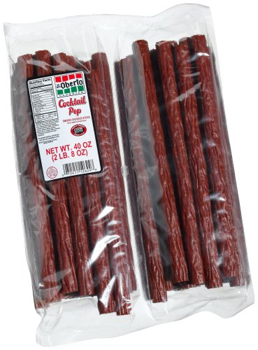 Oh Boy! Oberto Classics Cocktail Pep Smoked Sausage Sticks, 40-Ounce Package, 45 Count