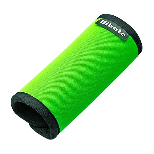 Hibate Comfort Neoprene Luggage Handle Wraps Grip - Fluorescent Green, Pack of 5
