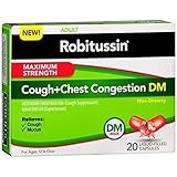 Pfizer Robitussin Maximum Strength Liquid-Filled Capsules for Cough Plus Chest Congestion,20 capsules each, 2 Count
