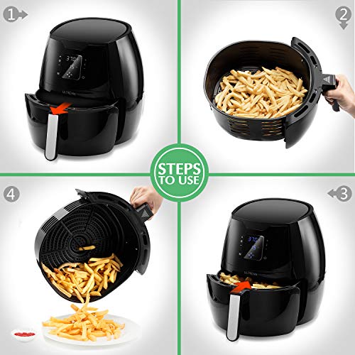 Ultrean 5.8 Quart Air Fryer, Electric Hot Air Fryers Oilless Cooker