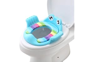AQUR2020 Children's Toilet Children Auxiliary Toilet Seat Baby Potty Trainer Non Slip Toilet Training Seat Travel Potty Seat for Boys and Girls (blue)