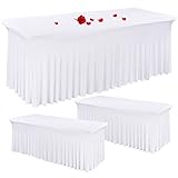 3 Pack Stretch Tablecloth Spandex Table Skirts for
