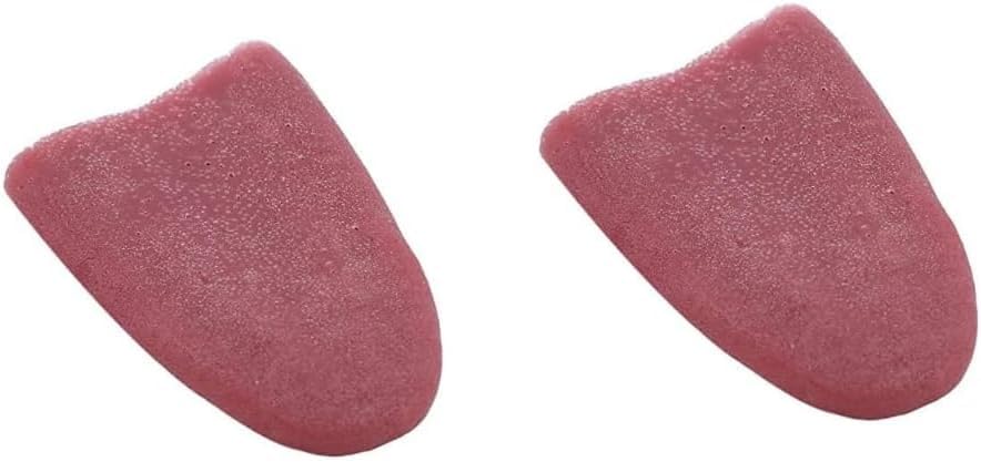 2 Pcs Realistic Fake Tongue Gross Jokes Prank Magic Tricks Fashion Processing Halloween Magicians Props Tricks Tongue Toys, Prank Stuff, Magic Kits and Accessories