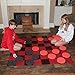 EasyGo Giant Checkers Game - Indoor Outdoor - Family Game - Lawn Game - 5 Feet X 5 Feet