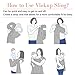 Vlokup Ring Sling Baby Carrier - Soft Cotton Baby Sling Baby Wrap for Newborn Infant Toddler - Grey Rainbow