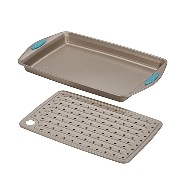Rachael Ray Cucina Nonstick Bakeware Set with Grips, Nonstick Cookie