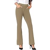 viehunt Womens Straight Leg Stretchy Dress Work Pants Business Office Casual Slacks with Pockets