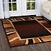 Home Dynamix Premium Rizzy Contemporary Abstract Border Area Rug, Brown/Beige, 5'2