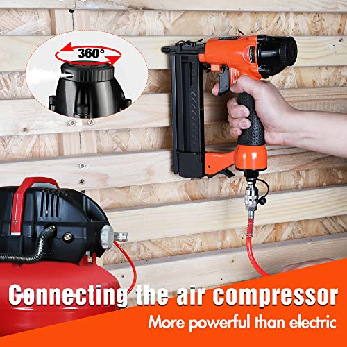 ValueMax 18 Gauge Pneumatic Brad Nailer, 2in1 Nail Gun Staple Gun