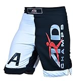ARD Pro MMA Fight Shorts UFC Cage Fight Grappling Muay Thai Boxing Black-White Xs-3xl