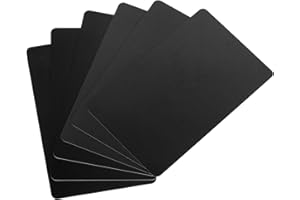 MECCANIXITY 10pcs Blank PVC Cards Color, CR80 15 Mil Plastic Cards Blank ID Card Waterproof for ID Badge, Credit Cards, Identification Badges, Printer, Black