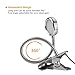 New Version LEPOWER Clip On Light/Reading Lights/Bed Light/Light Color Changeable/Stepless Adjustable Brightness Clip Lamp for Desk, Bed Headboard and Computers (Silver)