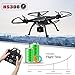 Holy Stone 1080P Camera Drone, HS300 RC Quadcopter with 120° Wide-Angle HD Camera 6-Axis gyro 2.4 GHz with Altitude Hold, One Key Return and Headless Mode Function RTF Includes Bonus Battery