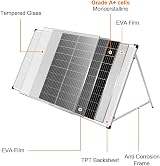 DOKIO 200W Foldable Portable Solar Panel with 20A Controller Kit view 5