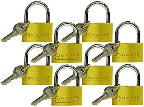 Guard Security 1620X12 Assorted Solid Brass Thin Padlock, by Guard Security