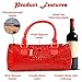 Primeware Wine Clutch Bag (Thermal Insulated) Trendy Women’s Carry Tote | Holds Red & White 750mL Bottles | Trendy Fashion | Incl. Portable Waiter-Style Corkscrew